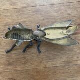 Brass ashtray in the shape of a fly