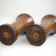 Paire de vases bois vintage