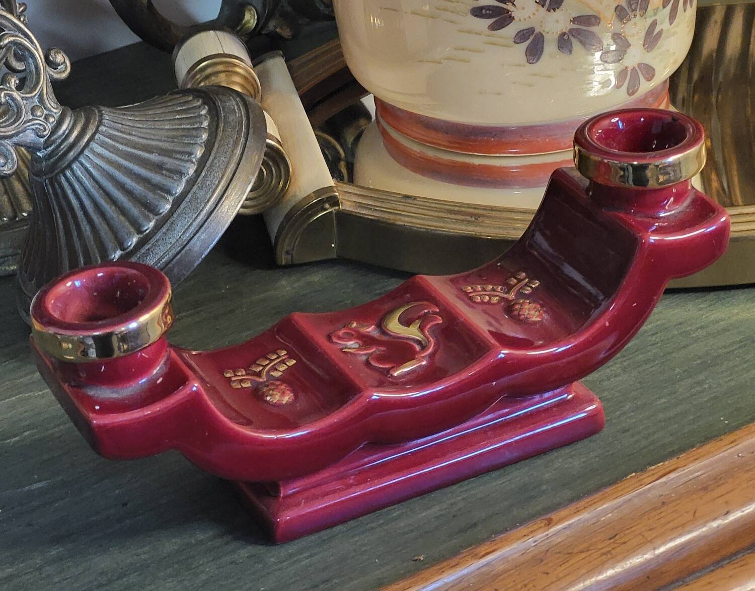 Art Deco ceramic candle holder