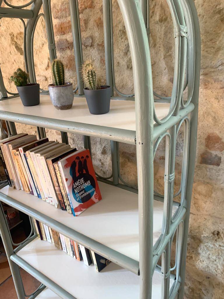 Rattan shelf, 5 shelves