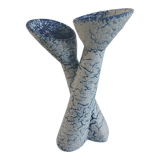 Double soliflore ceramic vase