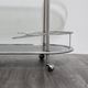 Carrello Portavivande In Acciaio Doppio Ripiano Cristallo Fumè Design