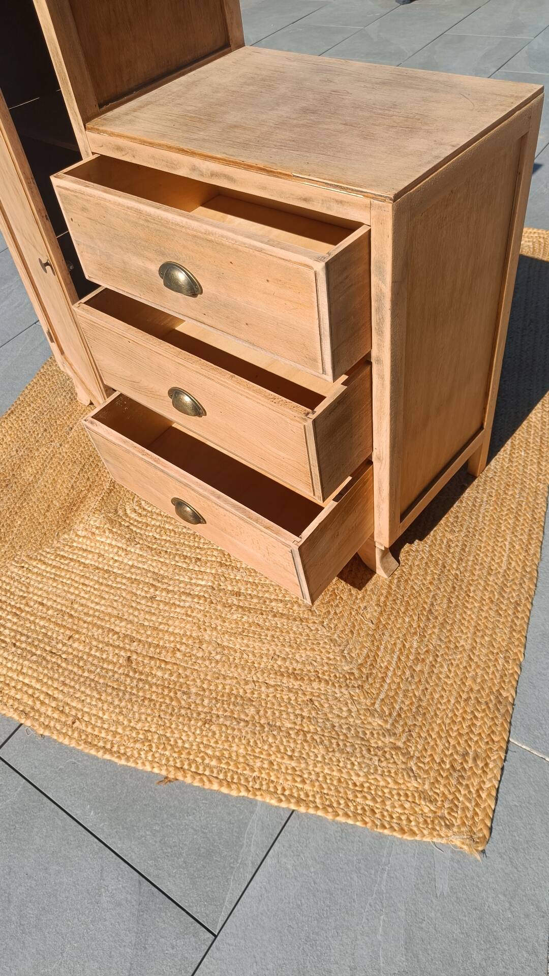 Handcrafted asymmetrical wooden furniture