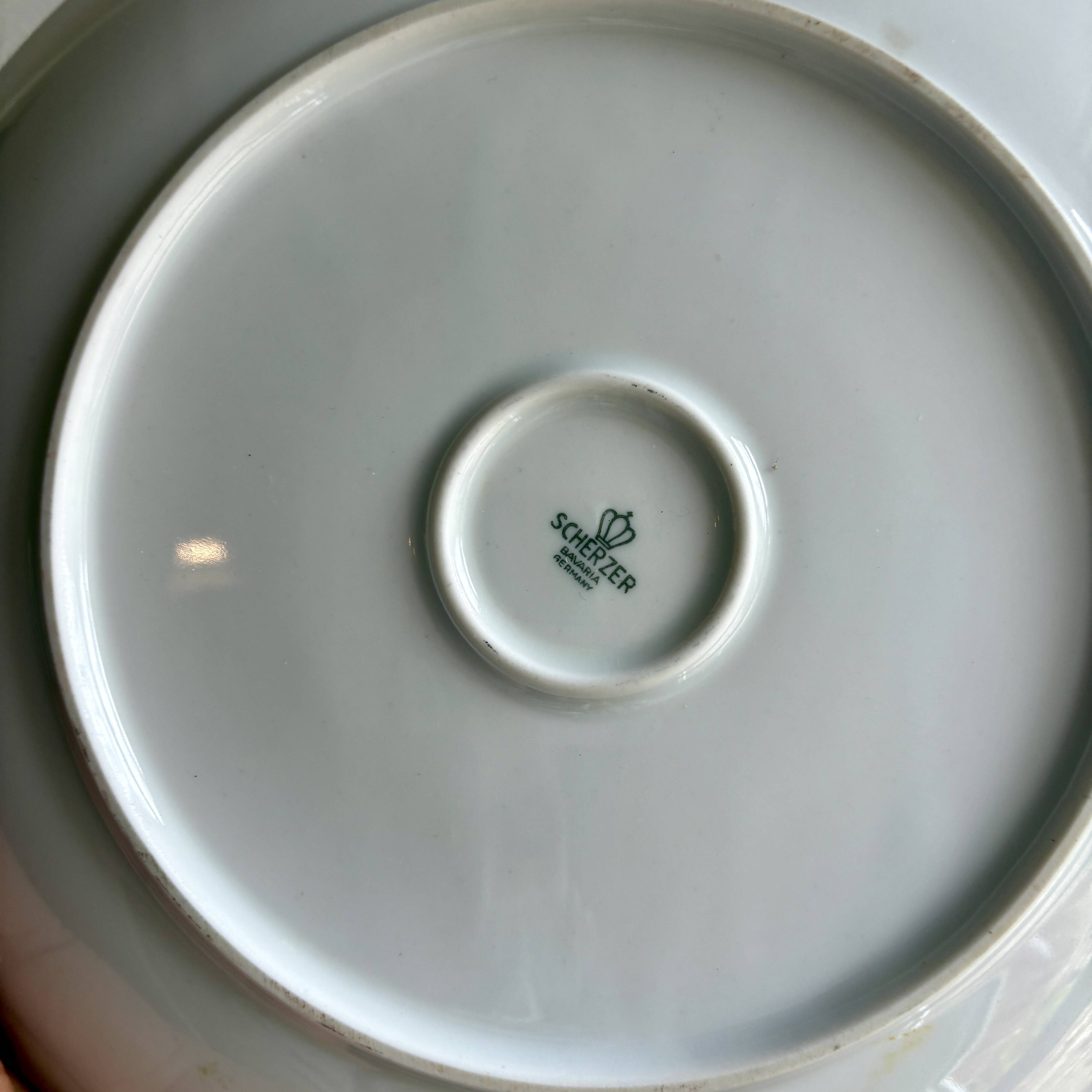 Lot de 3 plats de service vintages Scherzer Bavaria