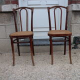 Pair of bistro chairs years J & J Kohn