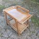 Ancienne desserte en bois vintage pieds compas scandinave