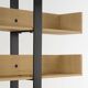 Severin-1 wooden and metal design bookshelf