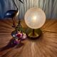 Vintage globe table lamp in amber glass