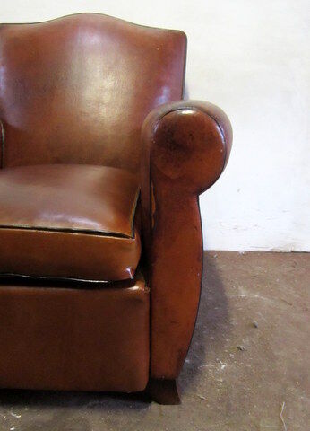 Pair of club armchairs