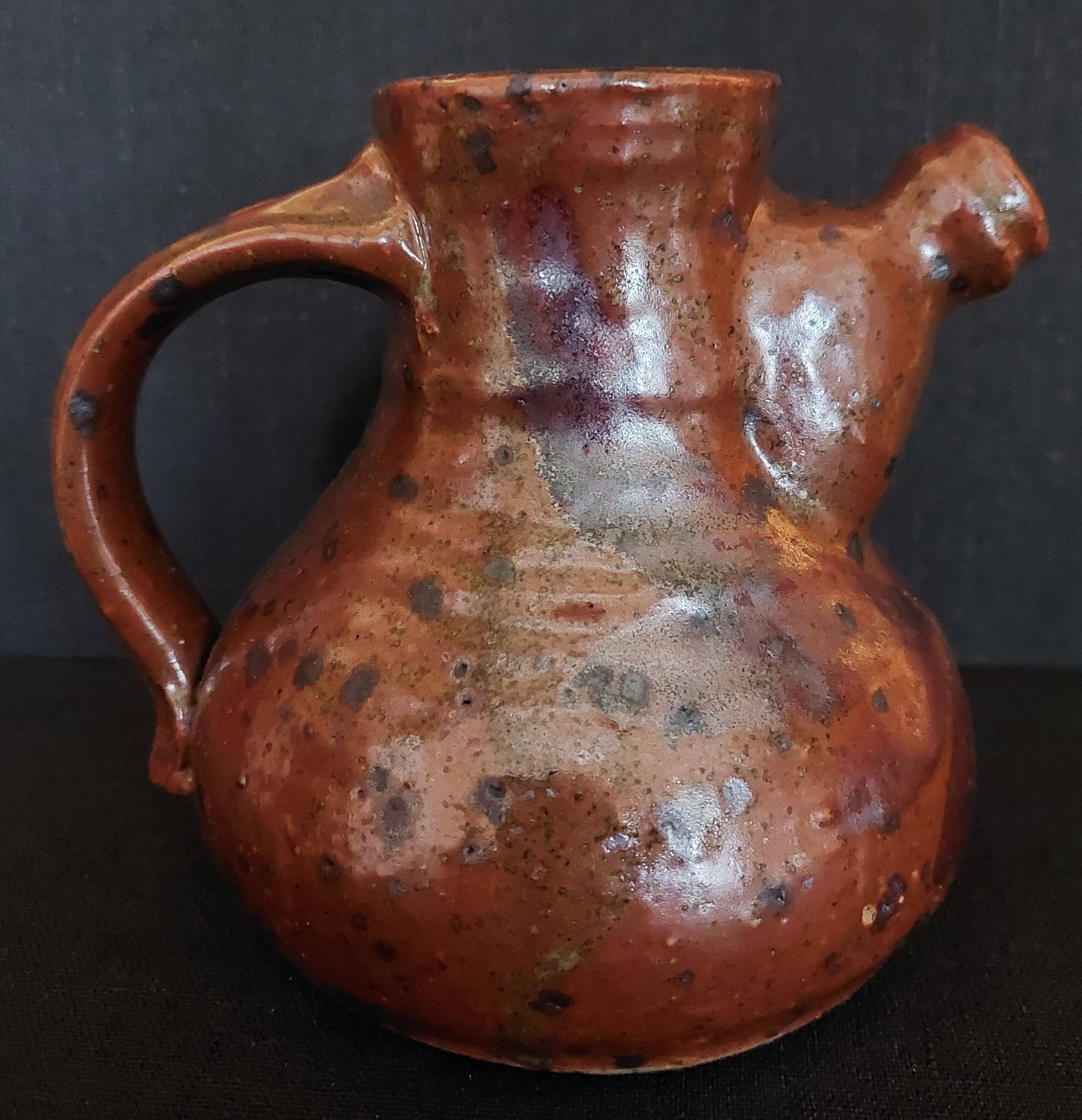 Vintage Chevrette jug in 20th century ceramic stoneware
