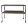 Vintage chrome metal and wood rolling dessert trolley from the 70s-80s.