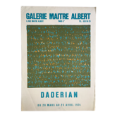 Lithograph poster by dikran daderian, galerie maître albert, 1974, mourlot imp