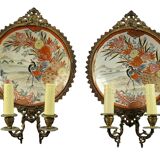 Pair of porcelain sconces from The Meiji period