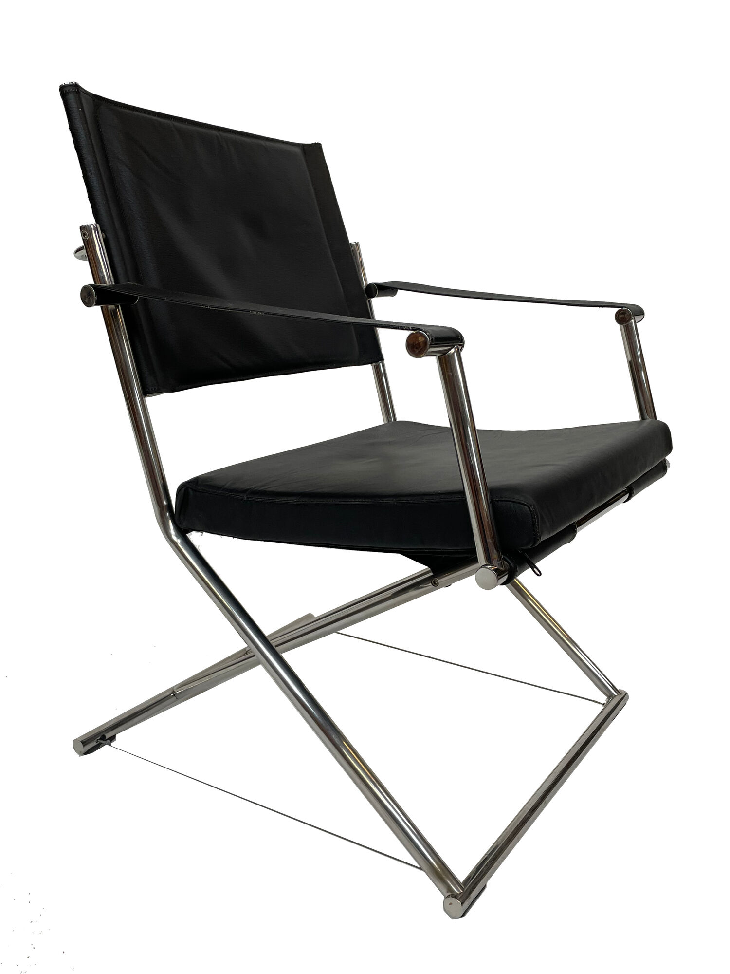 Vintage Sleek Modern Euroka Folding Campaign Lounge Chair by Mark Singer for Melamede