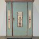 Antique German wedding armoire, hand-painted, 1818.