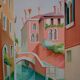 Janick Lerdele : Petit canal à Venise, lithographie originale signée