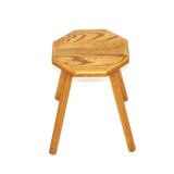 Brutalist oak stool, Sweden, 1950