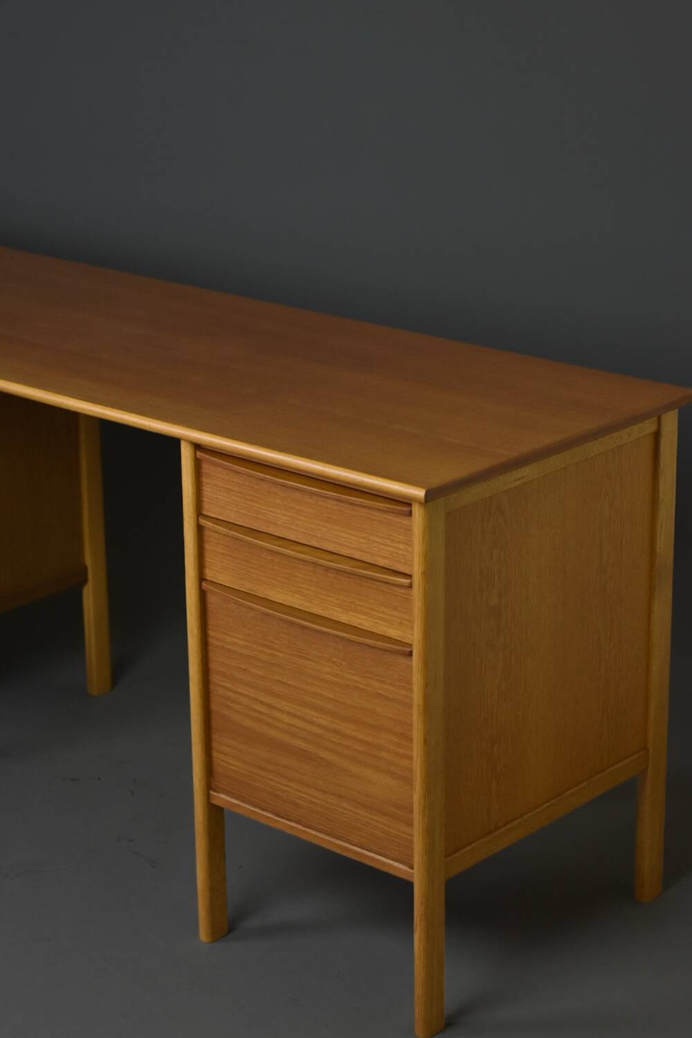 Scandinavian teak & oak desk-sideboard 1950s/60s