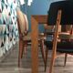 Set de 5 chaises aux pieds compas scandinave vintage 1960