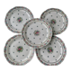 Set of 5 porcelain cake plates from Limoges Chapus Frères
