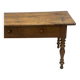 Antique natural wood farm table with 3 drawers