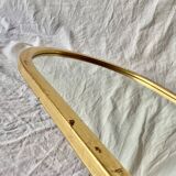 Deknudt vintage arch mirror in gilded wood - height: 79 cm