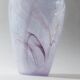 Vintage Murano glass vase from the 1970s, lilac and white swirl.