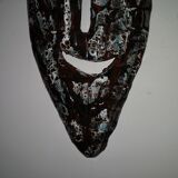 Signature glazed terracotta mask to identify in the taste of vintage accolay 1960 1970