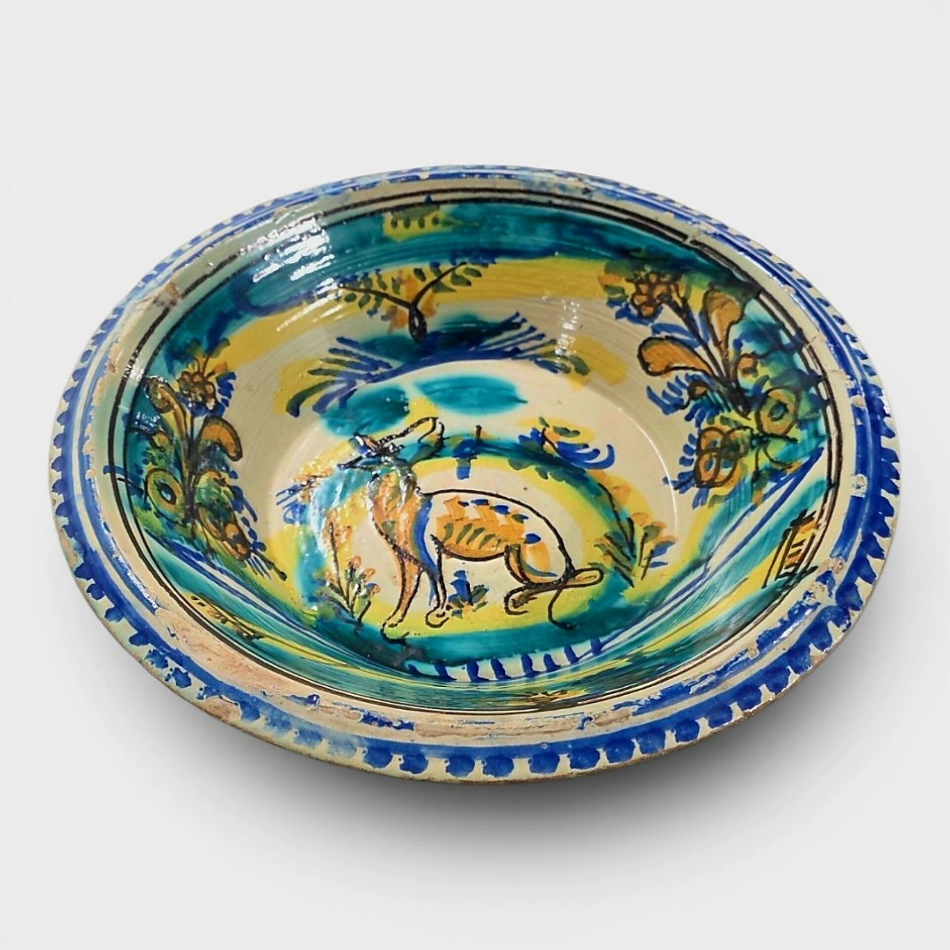 Lebrillo ancien de Triana – Faïence émaillée – XIXe siècle