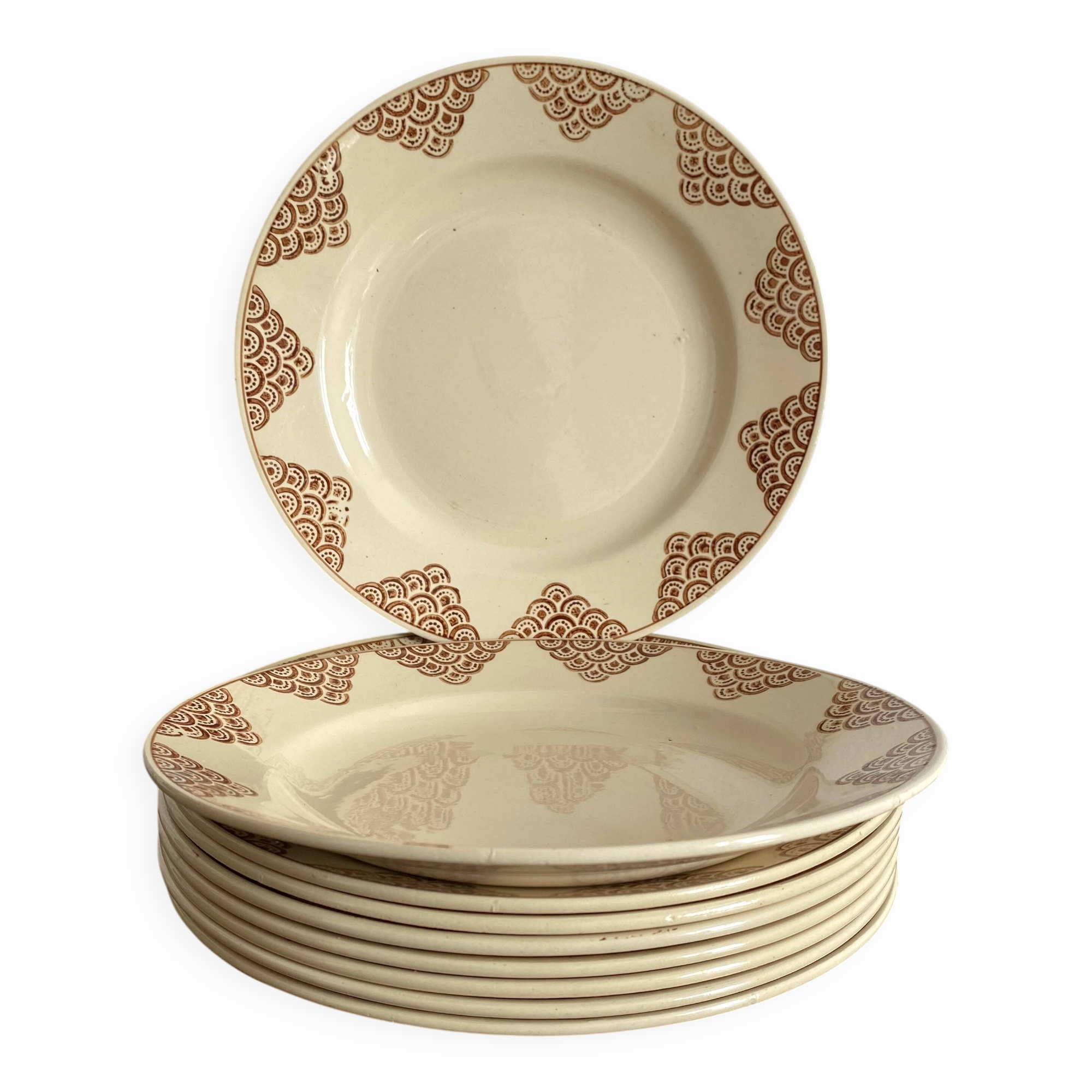 Art Deco flat plates St Amand