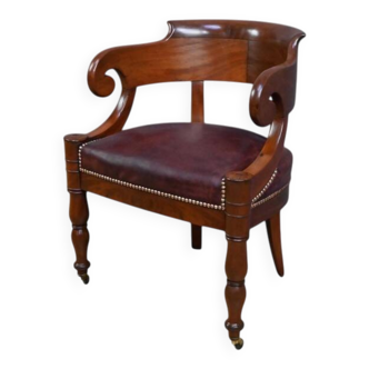 Mahogany office chair, Restoration period – early 19th century