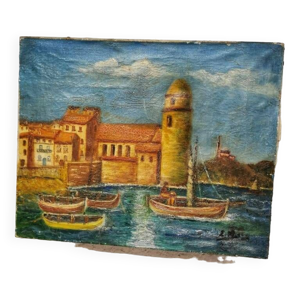 Huile sur toile Collioure
