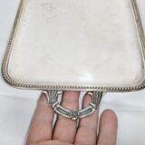 Serving tray with liqueur or other silver metal old art nouveau hallmark