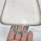Serving tray with liqueur or other silver metal old art nouveau hallmark