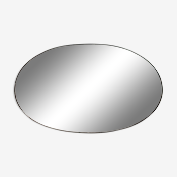 Bevelled oval mirror to lay 42 by 30cm