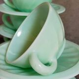 Six opaline cups