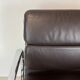 Eames Vitra for Herman Miller brown leather Soft Pad Group chair
