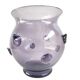 Amethyst Blown Murano Glass Vase with Bugne in the Style of Zecchin