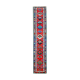 Tapis oriental coureur ancien fait à la main 80 cm x 396 cm