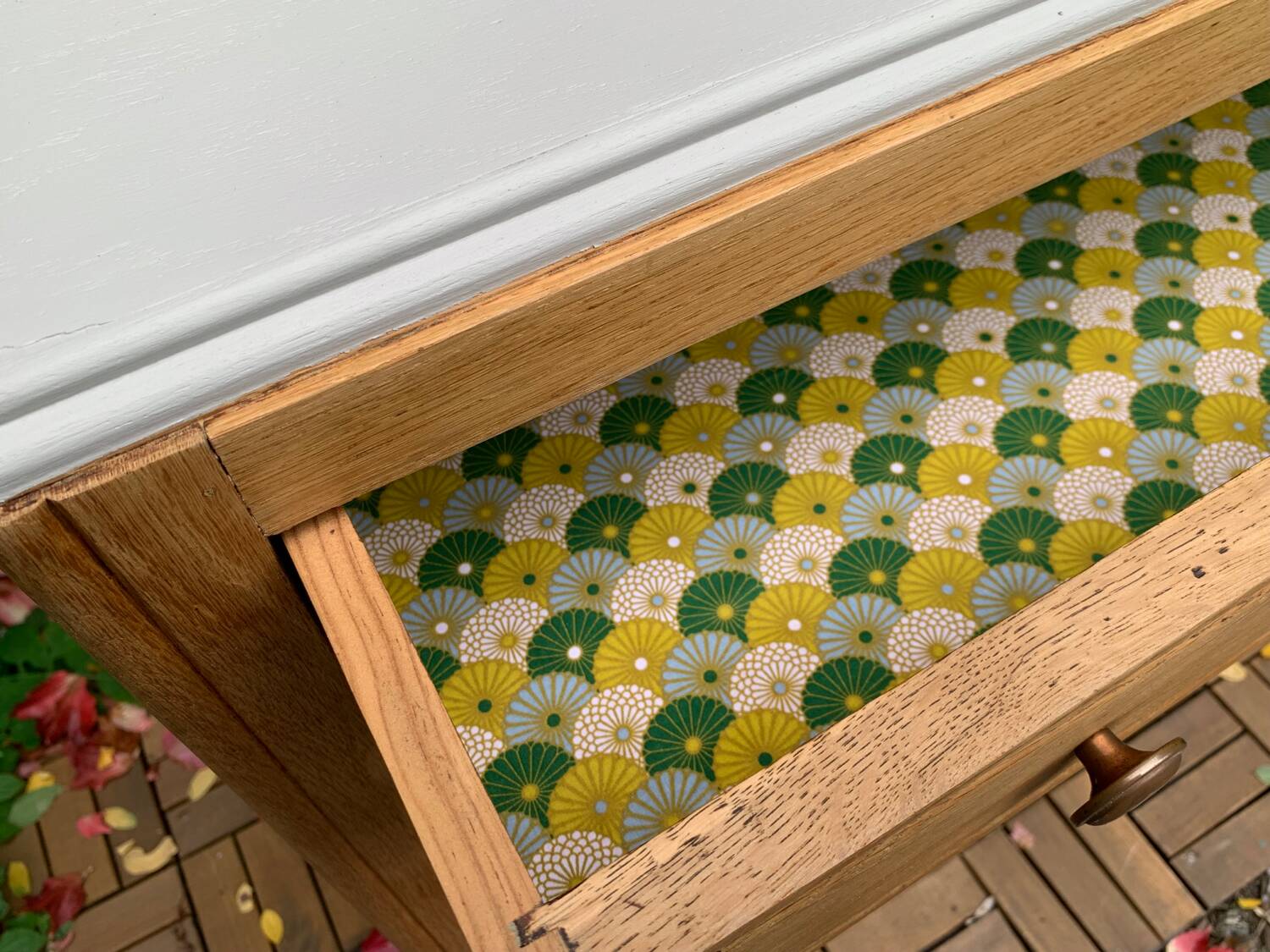 Art deco raw oak chest of drawers 1930