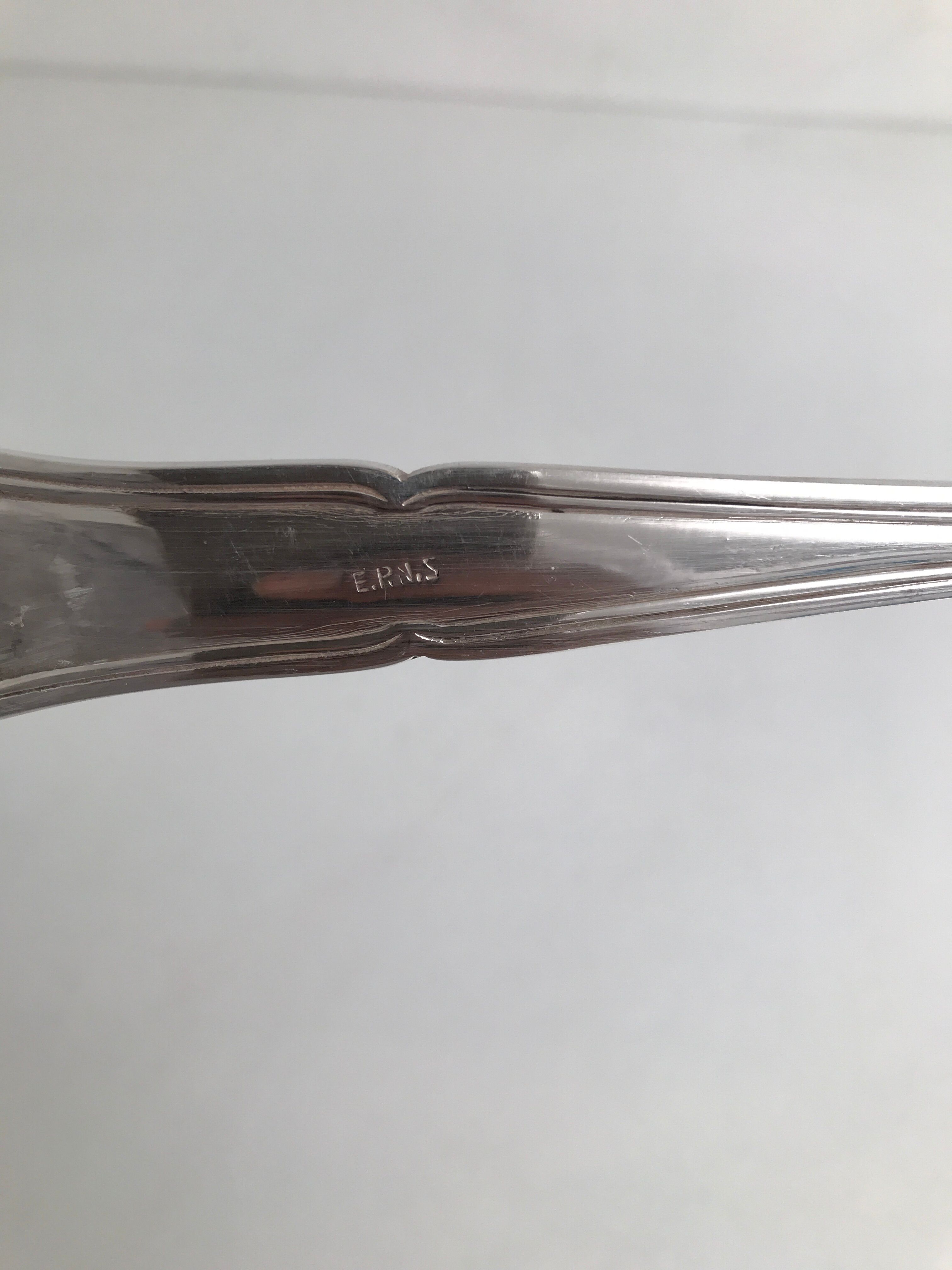 6 old vintage metal silver forks