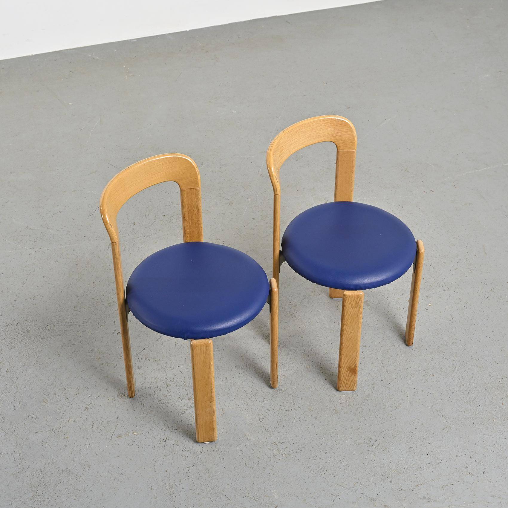 Suite de 4 chaises par Bruno Rey, Dietiker Switzerland