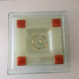 Ashtray & pocket trays melted glass from murano "albatross" venezia italy