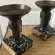 Pair of empty pocket or candle holder 40s art deco