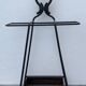 French black wrought iron fireplace set, 1960