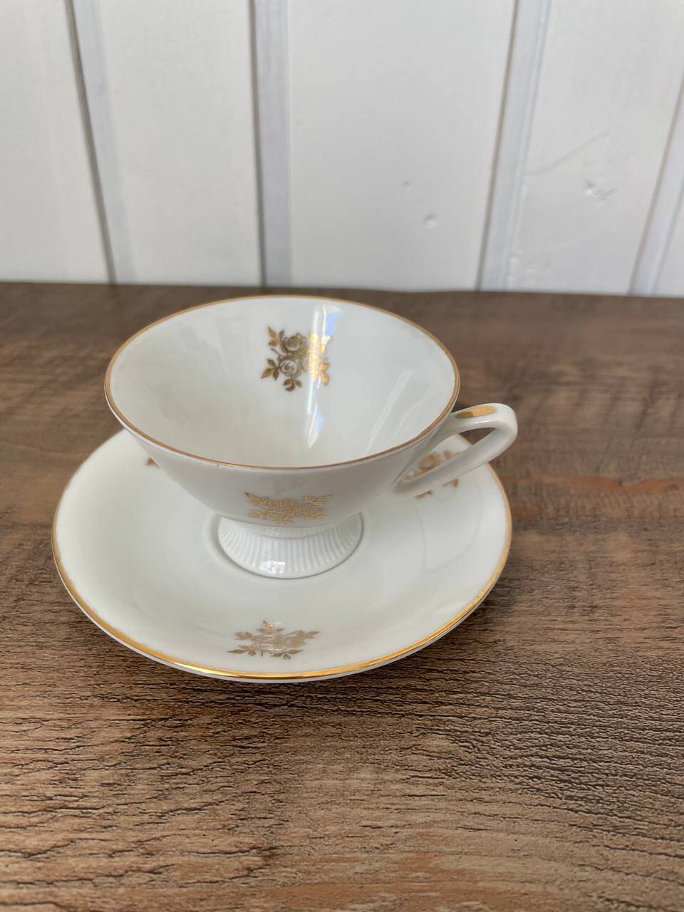 Bavarian porcelain coffee cup and saucer