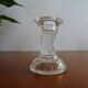 4 vintage molded glass candle holders