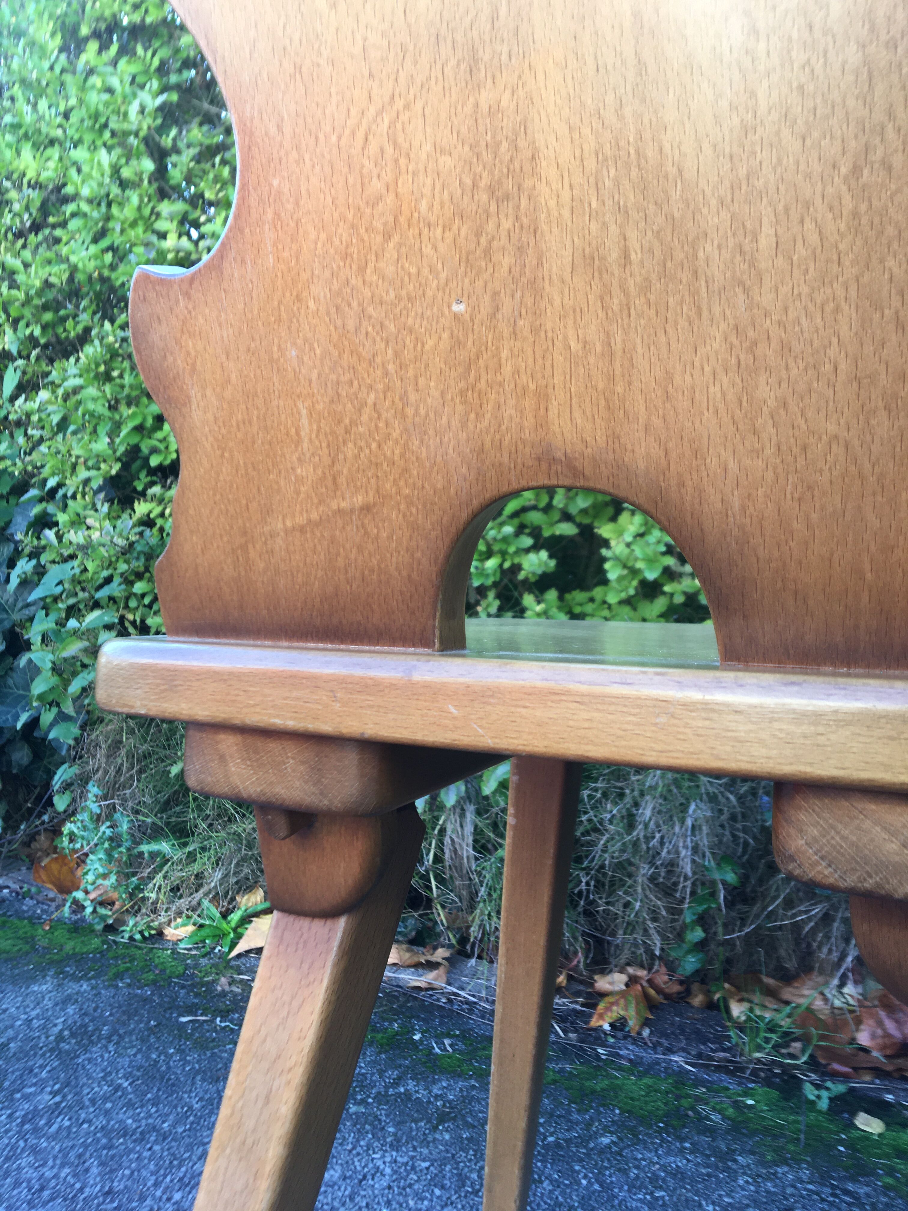 Pair of 70's light wood mountain chairs