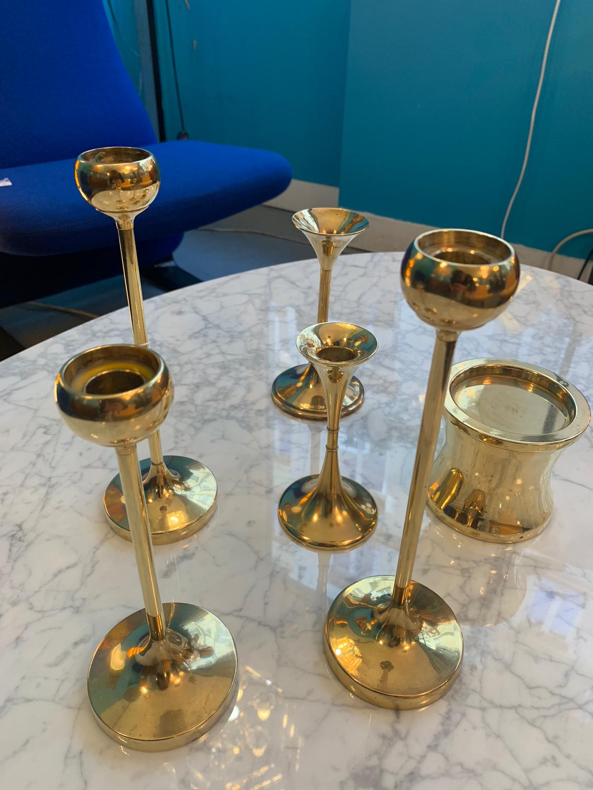 Candle holders 6 pieces F.W brass