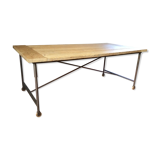 Wood and iron dining table